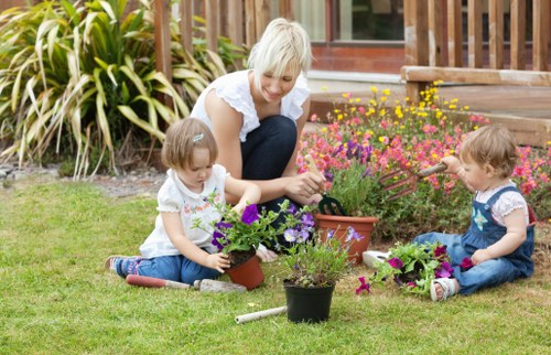 Lush green garden showcasing Gardener Manor Park's work